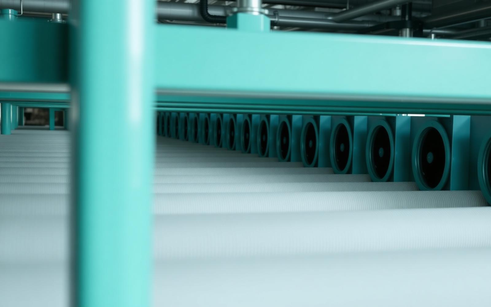 Membrane filtration modules in an industrial water treatment plant